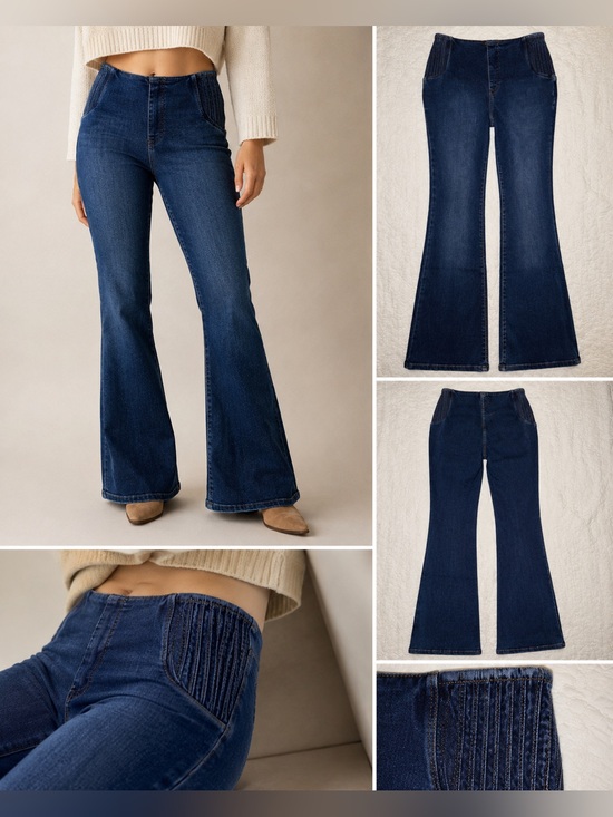 Pilcro Denim - Pilcro Anthropologie Pull On Bootcut Jeans Dark Wash Stretch Size 31